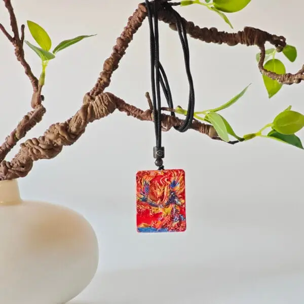 Chinese Phoenix Cinnabar Amulet