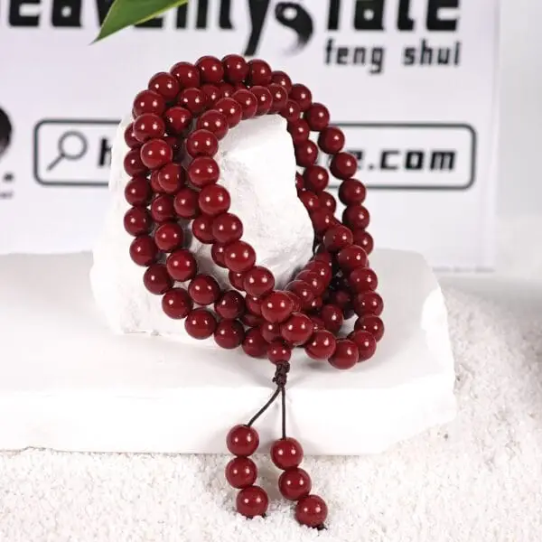 Natural cinnabar Prayer beads