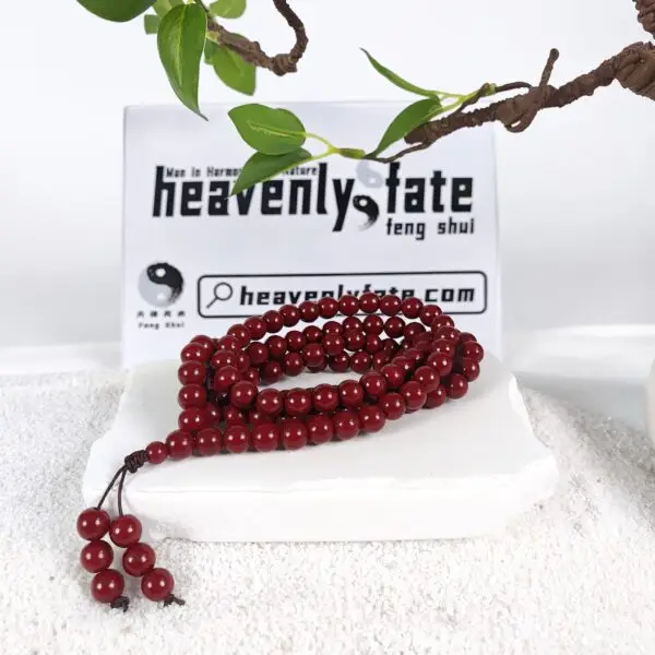 Natural cinnabar Prayer beads